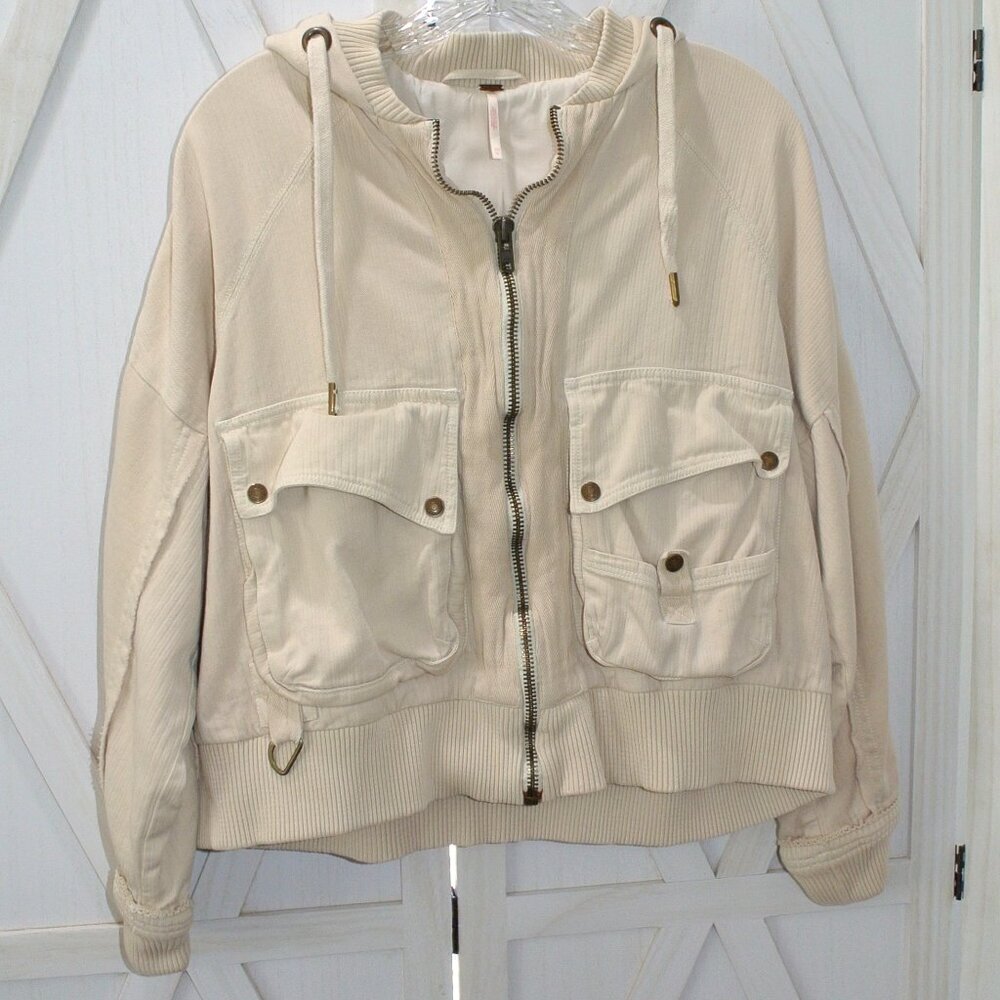 Free People Slouchy Hooded Bomber Jacket - Picture 5 of 9